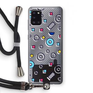 CaseCompany 8-bit N°9: Samsung Galaxy A31 Transparant Hoesje met koord