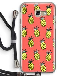 CaseCompany Ananas: Samsung Galaxy A5 (2017) Transparant Hoesje met koord