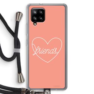 CaseCompany Friends heart: Samsung Galaxy A42 5G Transparant Hoesje met koord