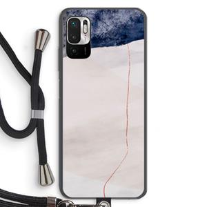 CaseCompany Stone White: Xiaomi Redmi Note 10 5G Transparant Hoesje met koord