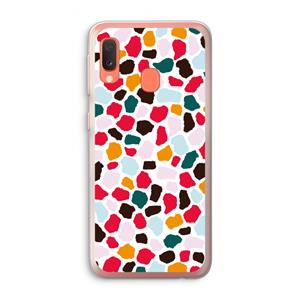 CaseCompany Colored Giraffe: Samsung Galaxy A20e Transparant Hoesje