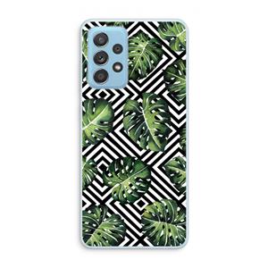 CaseCompany Geometrische jungle: Samsung Galaxy A73 Transparant Hoesje