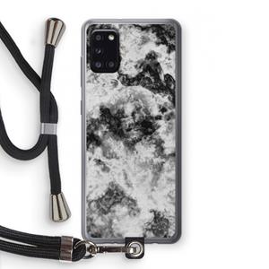 CaseCompany Onweer: Samsung Galaxy A31 Transparant Hoesje met koord