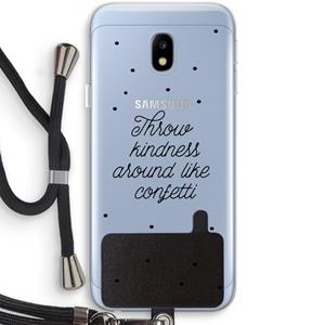 CaseCompany Confetti: Samsung Galaxy J3 (2017) Transparant Hoesje met koord