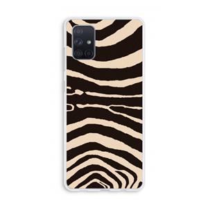 CaseCompany Arizona Zebra: Galaxy A71 Transparant Hoesje