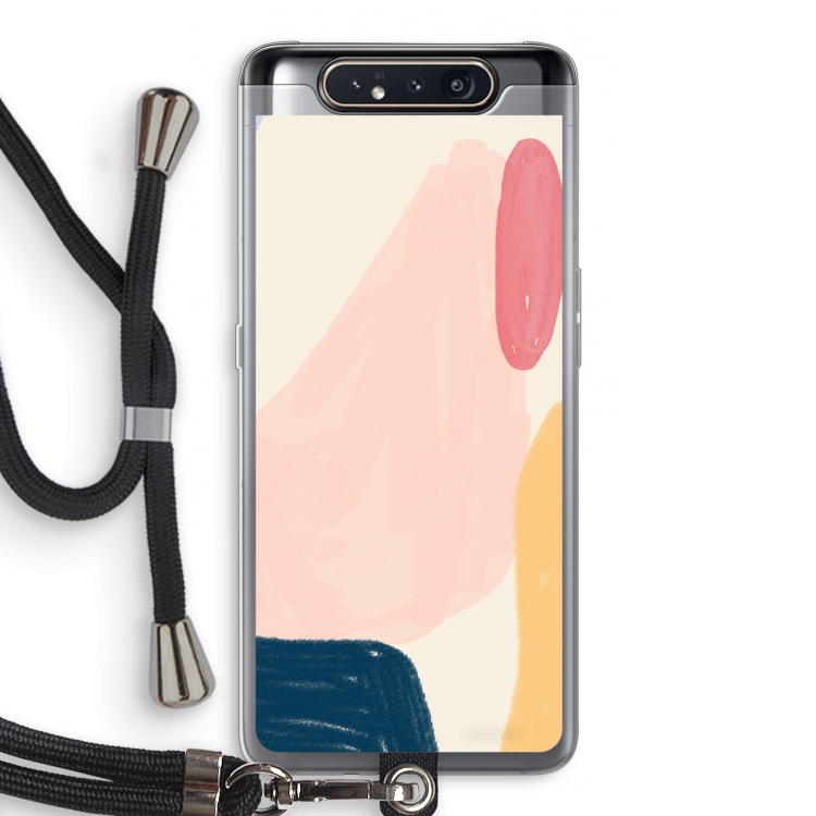 CaseCompany Saturday Flow: Samsung Galaxy A80 Transparant Hoesje met koord