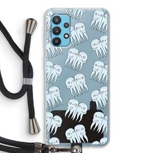 CaseCompany Octopussen: Samsung Galaxy A32 4G Transparant Hoesje met koord