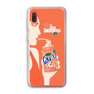 CaseCompany Peach please!: Samsung Galaxy A20e Transparant Hoesje