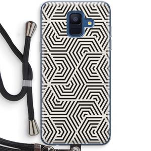 CaseCompany Magic pattern: Samsung Galaxy A6 (2018) Transparant Hoesje met koord