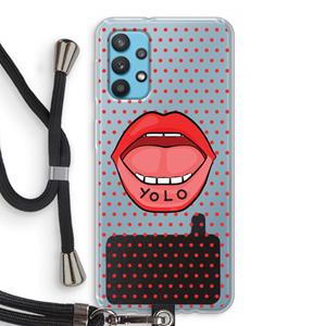 CaseCompany Yolo Denise: Samsung Galaxy A32 4G Transparant Hoesje met koord