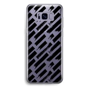 CaseCompany Zwarte vegen: Samsung Galaxy S8 Plus Transparant Hoesje