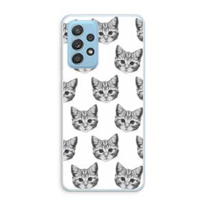 CaseCompany Kitten: Samsung Galaxy A73 Transparant Hoesje