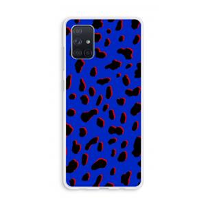 CaseCompany Blue Leopard: Galaxy A71 Transparant Hoesje