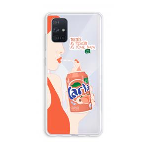 CaseCompany Peach please!: Galaxy A71 Transparant Hoesje