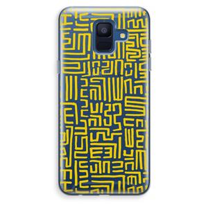 CaseCompany Majorelle Blue Print: Samsung Galaxy A6 (2018) Transparant Hoesje
