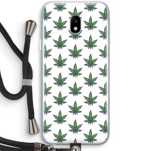 CaseCompany Weed: Samsung Galaxy J3 (2017) Transparant Hoesje met koord