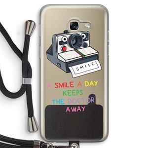 CaseCompany Smile: Samsung Galaxy A5 (2017) Transparant Hoesje met koord