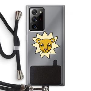 CaseCompany Kleine leeuw: Samsung Galaxy Note 20 Ultra / Note 20 Ultra 5G Transparant Hoesje met koord