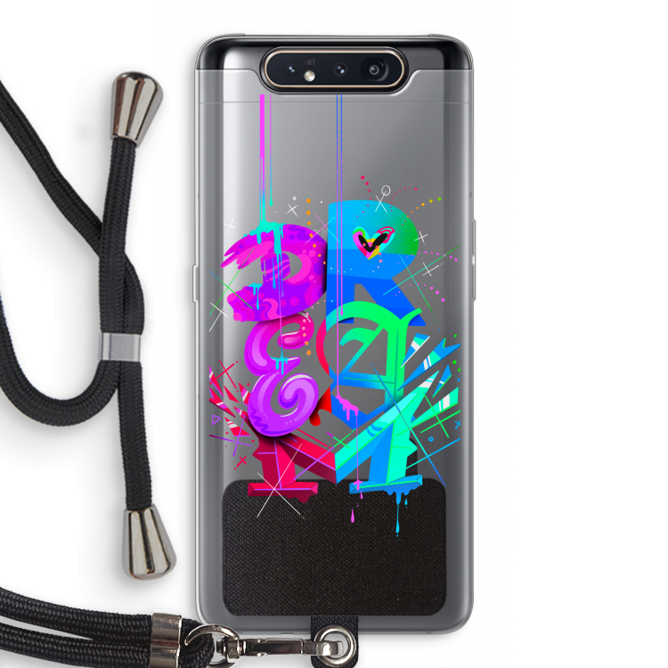 CaseCompany Dream: Samsung Galaxy A80 Transparant Hoesje met koord