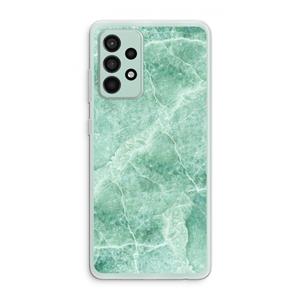 CaseCompany Groen marmer: Samsung Galaxy A52s 5G Transparant Hoesje