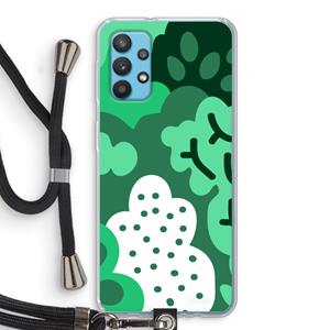 CaseCompany Bushes: Samsung Galaxy A32 4G Transparant Hoesje met koord