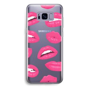 CaseCompany Bite my lip: Samsung Galaxy S8 Plus Transparant Hoesje