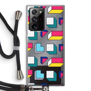 CaseCompany 8-bit N°7: Samsung Galaxy Note 20 Ultra / Note 20 Ultra 5G Transparant Hoesje met koord