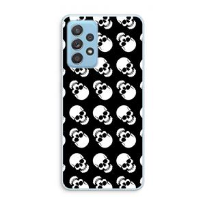 CaseCompany Musketon Skulls: Samsung Galaxy A73 Transparant Hoesje