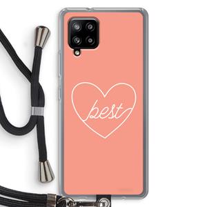 CaseCompany Best heart: Samsung Galaxy A42 5G Transparant Hoesje met koord