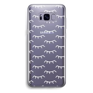 CaseCompany Wimpers: Samsung Galaxy S8 Plus Transparant Hoesje