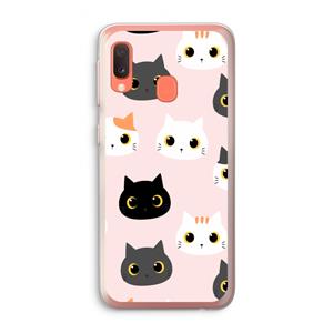 CaseCompany Katten: Samsung Galaxy A20e Transparant Hoesje