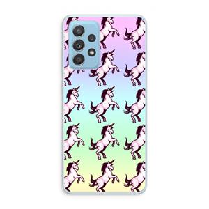 CaseCompany Musketon Unicorn: Samsung Galaxy A73 Transparant Hoesje