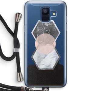 CaseCompany Creatieve toets: Samsung Galaxy A6 (2018) Transparant Hoesje met koord