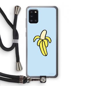 CaseCompany Banana: Samsung Galaxy A31 Transparant Hoesje met koord