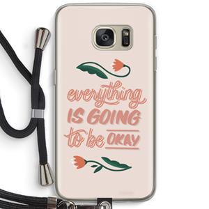 CaseCompany Optimistic flower girl: Samsung Galaxy S7 Transparant Hoesje met koord