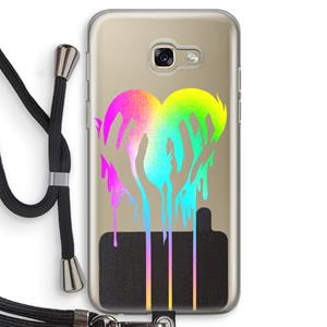 CaseCompany Hold My Heart: Samsung Galaxy A5 (2017) Transparant Hoesje met koord