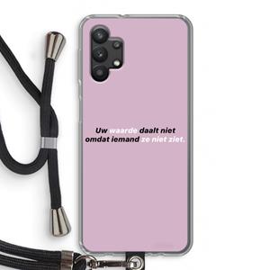 CaseCompany uw waarde daalt niet: Samsung Galaxy A32 5G Transparant Hoesje met koord
