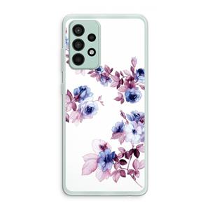 CaseCompany Waterverf bloemen: Samsung Galaxy A52s 5G Transparant Hoesje