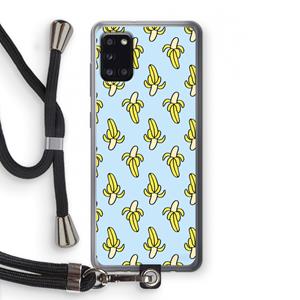 CaseCompany Bananas: Samsung Galaxy A31 Transparant Hoesje met koord