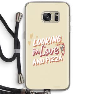 CaseCompany Pizza is the answer: Samsung Galaxy S7 Transparant Hoesje met koord