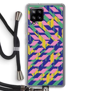 CaseCompany Skew Blush 1: Samsung Galaxy A42 5G Transparant Hoesje met koord
