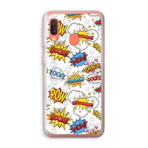 CaseCompany Pow Smack: Samsung Galaxy A20e Transparant Hoesje