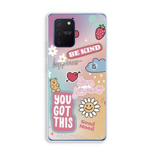 CaseCompany Positivity: Samsung Galaxy Note 10 Lite Transparant Hoesje