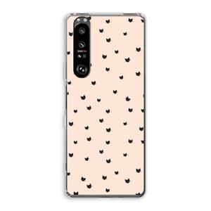 CaseCompany Kleine kattenkopjes: Sony Xperia 1 III Transparant Hoesje