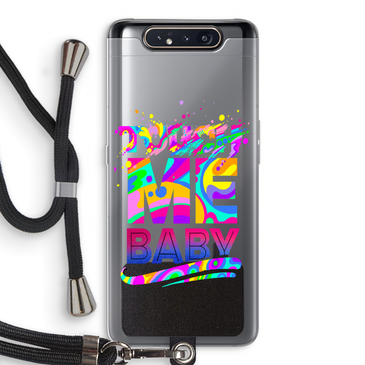 CaseCompany Touch Me: Samsung Galaxy A80 Transparant Hoesje met koord