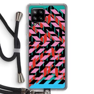 CaseCompany Skew Blush 2: Samsung Galaxy A42 5G Transparant Hoesje met koord