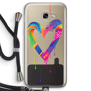 CaseCompany Melts My Heart: Samsung Galaxy A5 (2017) Transparant Hoesje met koord