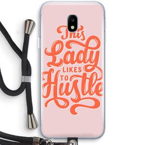 CaseCompany Hustle Lady: Samsung Galaxy J3 (2017) Transparant Hoesje met koord