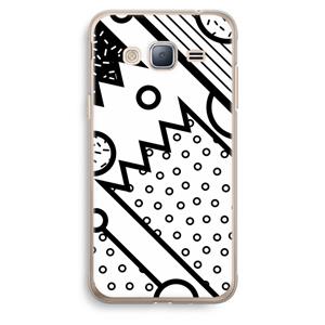 CaseCompany Pop Art #4: Samsung Galaxy J3 (2016) Transparant Hoesje