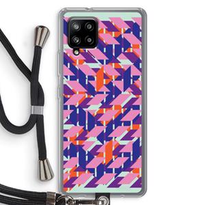 CaseCompany Skew Blush 3: Samsung Galaxy A42 5G Transparant Hoesje met koord